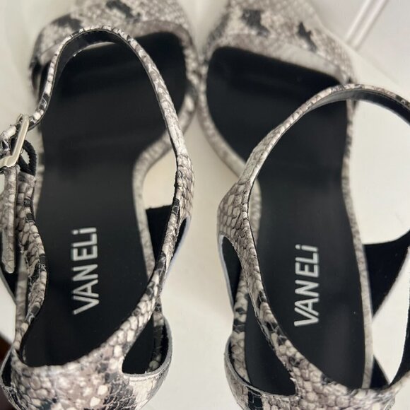 VANELI Berk Snake Ankle Strap Open Toe Pumps Women's Size 9.5 - Picture 4 of 9